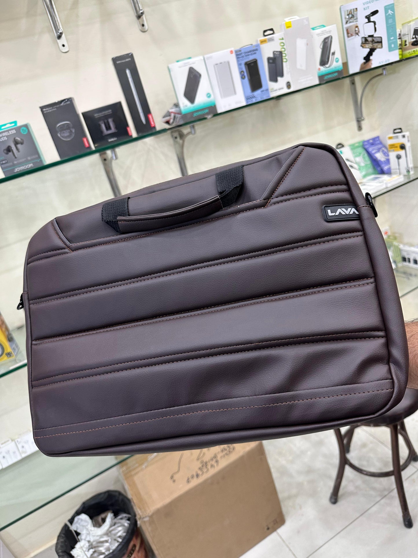 LAVA Executive Laptop Bag Slim Briefcase with Shoulder Strap