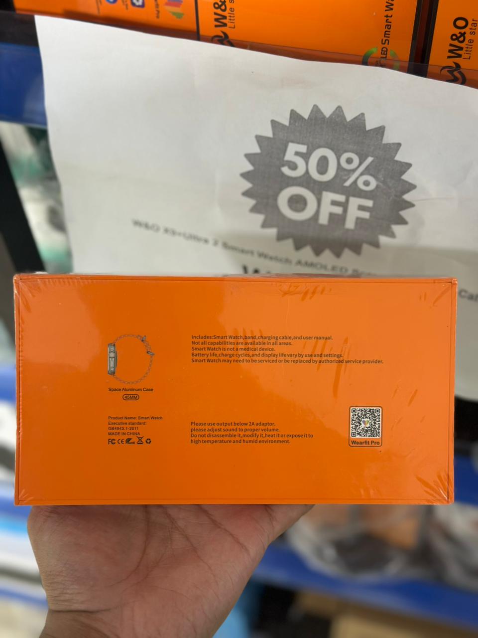 W&O X9+ Ultra 2 AMOLED Smart Watch - Fitness Tracker with NFC & Compass