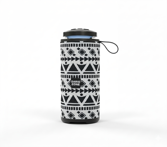 DARIO ZONE Portable Bluetooth Speaker with Tribal/Geometric Fabric Design