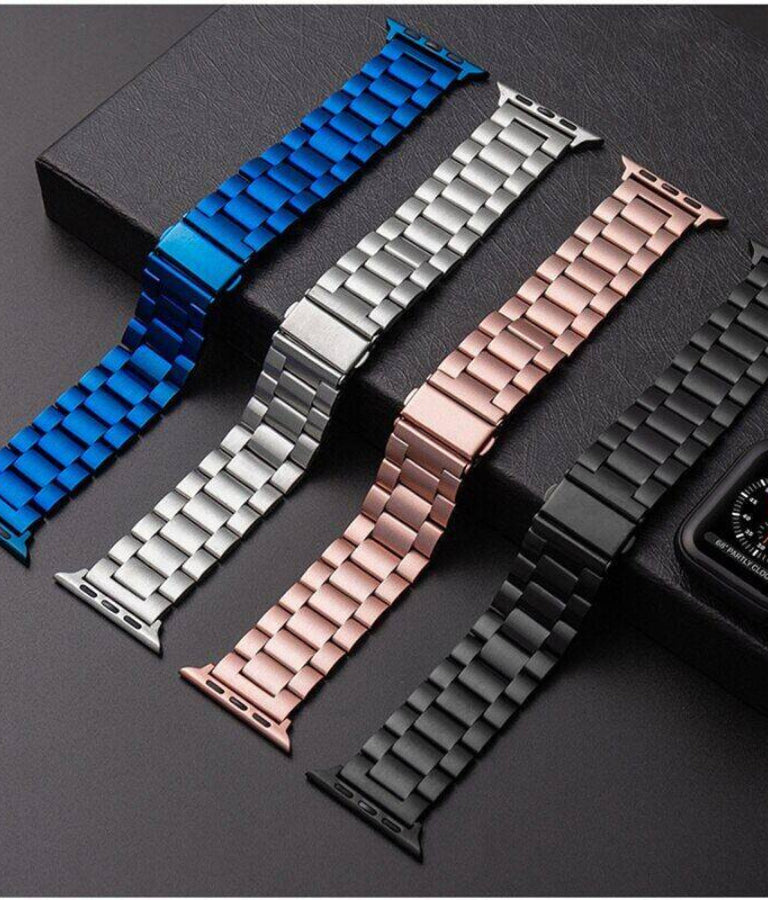 Rolex Solid Metal Stainless Steel Chain Band Smartwatch Strap – 42/44/45/49mm