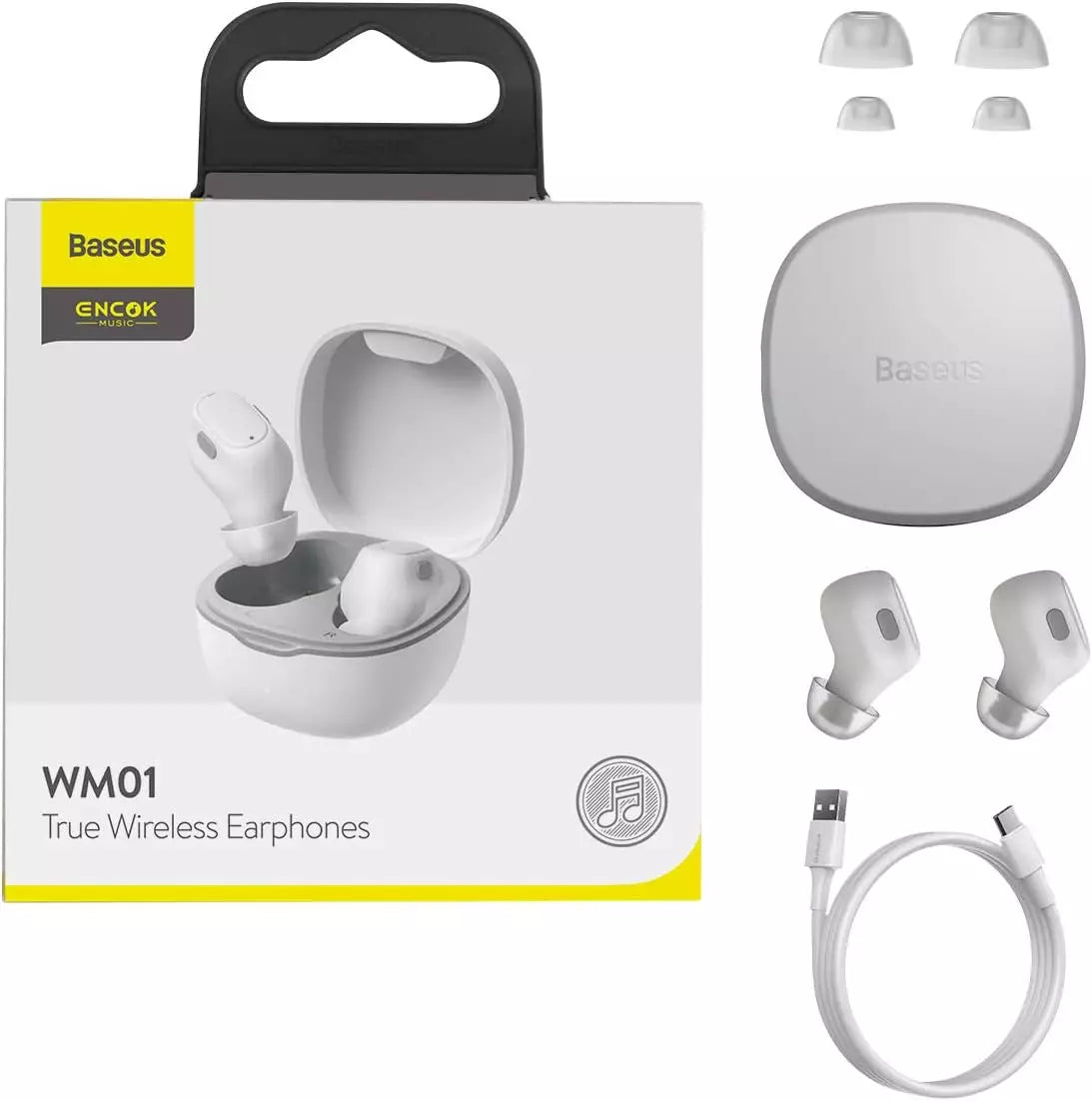 Baseus Encok True Wireless Earphones WM01 White