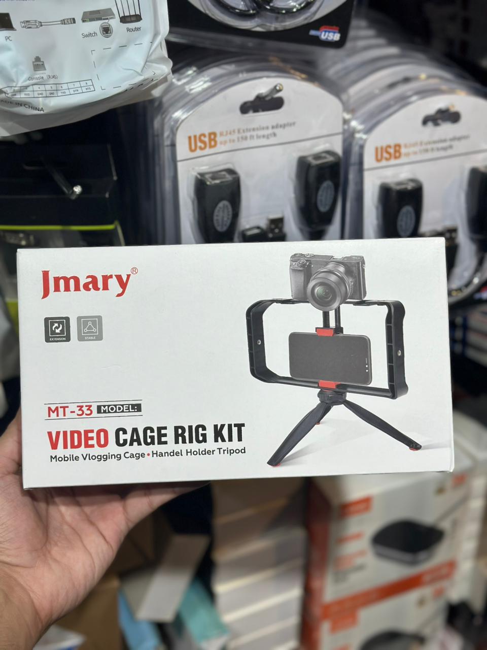 Jmary MT-33 Video Cage Rig Kit - Mobile Vlogging & Handel Holder Tripod