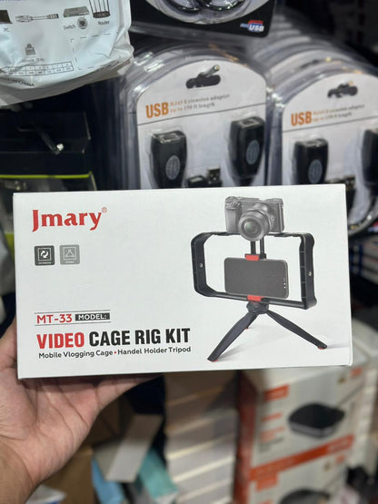 Jmary MT-33 Video Cage Rig Kit - Mobile Vlogging & Handel Holder Tripod