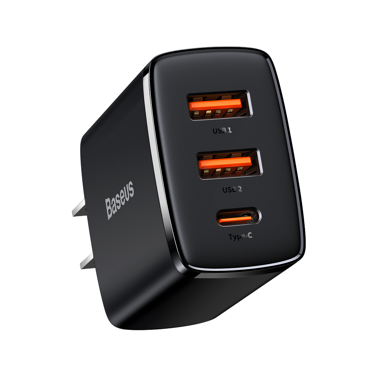 Baseus Compact Quick Charger 2U+C 30W – US Black