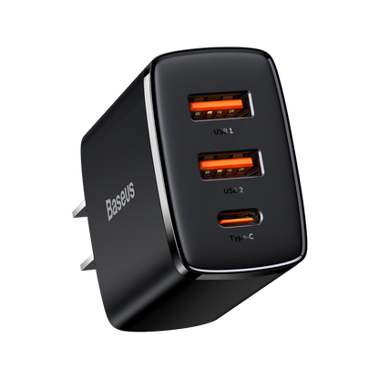 Baseus Compact Quick Charger 2U+C 30W – US Black