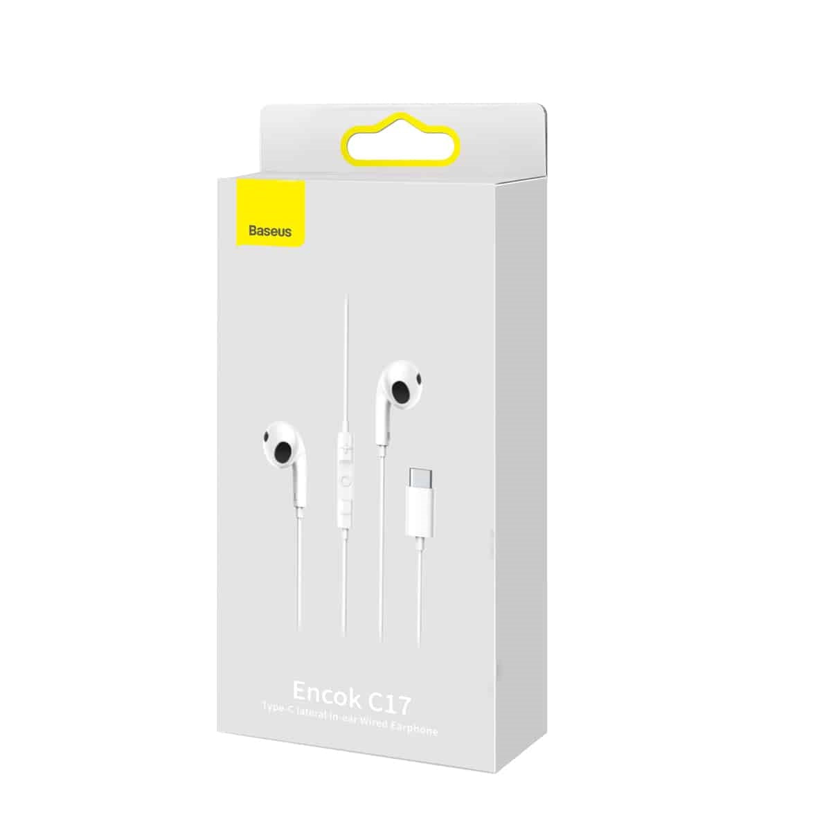 Baseus Encok Type-C Lateral In-ear Wired Earphone C17 in White